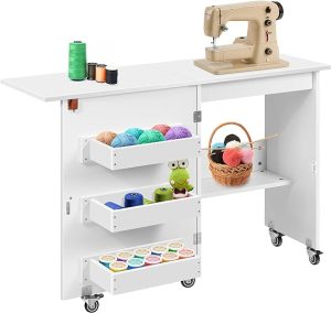 5. VIVOHOME Folding Sewing Craft Table